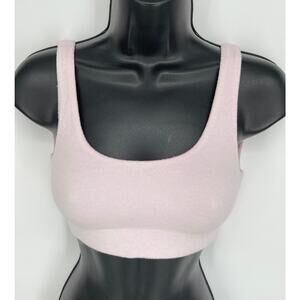 DONNI. Sweater Bra Top NEW Sz XS Pixie Pink Super Soft Scoop Neck Stretch